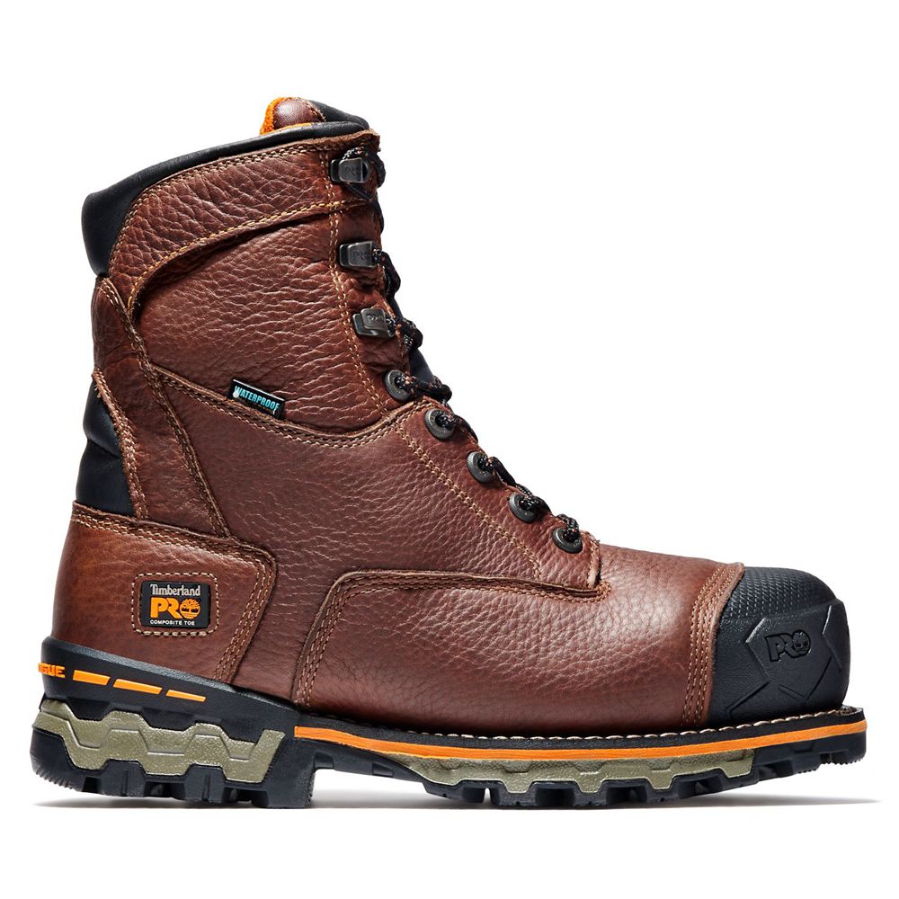 Botas de Trabajo Timberland Hombre Pro® Boondock 8" Comp Toe Marrones/Negras - Chile ETO-932104